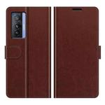 For vivo X70 R64 Texture Horizontal Flip Protective Case with Holder & Card Slots & Wallet& Photo Frame(Brown)