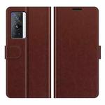 For vivo X70 Pro R64 Texture Horizontal Flip Protective Case with Holder & Card Slots & Wallet& Photo Frame(Brown)