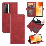 For vivo X70 Pro Dual-side Magnetic Buckle Flip Leather Phone Case(Red)