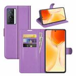 Litchi Texture Leather Phone Case For vivo X70 Pro(Purple)