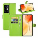 Litchi Texture Leather Phone Case For vivo X70 Pro+(Green)