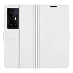 For vivo X70 Pro+ R64 Texture Horizontal Flip Protective Case with Holder & Card Slots & Wallet& Photo Frame(White)