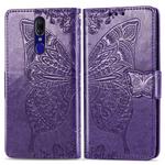 Butterfly Love Flowers Embossing Horizontal Flip Leather Case for OPPO F11, with Holder & Card Slots & Wallet & Lanyard(Dark purple)