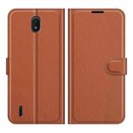 For Nokia C01 Plus Litchi Texture Horizontal Flip Protective Case with Holder & Card Slots & Wallet(Brown)