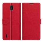 For Nokia C01 Plus R64 Texture Single Horizontal Flip Phone Protective Case with Holder & Card Slots & Wallet& Photo Frame(Red)