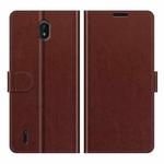 For Nokia C01 Plus R64 Texture Single Horizontal Flip Phone Protective Case with Holder & Card Slots & Wallet& Photo Frame(Brown)