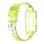 For Fitbit inspire HR Transparent Silicone Integrated Watch Band(Transparent Yellow)