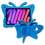 For iPad mini 6 Butterfly Bracket EVA Fall-proof Protective Case(Blue)