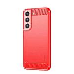 For Samsung Galaxy S22+ 5G MOFI Gentleness Series Brushed Texture Carbon Fiber Soft TPU Case(Red)