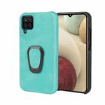 Ring Holder PU Phone Case For Samsung Galaxy A12(Mint Green)
