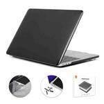 ENKAY Hat-Prince 3 in 1 Crystal Laptop Protective Case + TPU Keyboard Film + Anti-dust Plugs Set for MacBook Pro 16.2 inch A2485 2021/A2880 2023, Version:US Version(Black)