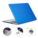 ENKAY Hat-Prince 3 in 1 Matte Laptop Protective Case + TPU Keyboard Film + Anti-dust Plugs Set for MacBook Pro 16.2 inch A2485 2021/A2880 2023, Version:US Version(Dark Blue)