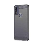 For Motorola Moto G Pure 2021 MOFI Gentleness Series Brushed Texture Carbon Fiber Soft TPU Case(Gray)