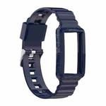 For Fitbit Charge 5 Silicone One Body Armor Watch Band(Navy Blue)