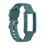 For Fitbit Charge 4 Silicone One Body Armor Watch Band(Green Pine Needles)