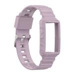 For Fitbit Charge 4 Silicone One Body Armor Watch Band(Light Purple)