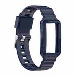 For Fitbit Charge 4 SE Silicone One Body Armor Watch Band(Navy Blue)