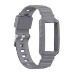 For Fitbit Charge 4 SE Silicone One Body Armor Watch Band(Gray)