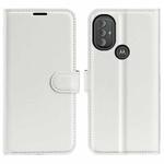 For Motorola Moto G Power 2022 Litchi Texture Horizontal Flip Protective Case with Holder & Card Slots & Wallet(White)