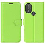 For Motorola Moto G Power 2022 Litchi Texture Horizontal Flip Protective Case with Holder & Card Slots & Wallet(Green)