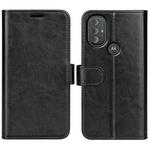 For Motorola Moto G Power 2022 R64 Texture Single Horizontal Flip Phone Protective Case with Holder & Card Slots & Wallet& Photo Frame(Black)