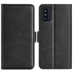 For OnePlus Nord N20 5G Dual-side Magnetic Buckle Horizontal Flip Leather Case with Holder & Card Slots & Wallet(Black)