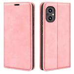 For OnePlus Nord N20 5G Retro-skin Magnetic Suction Leather Case with Holder & Card Slots & Wallet(Pink)