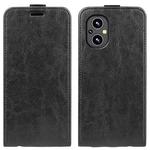 For OnePlus Nord N20 5G R64 Texture Single Vertical Flip Leather Protective Case with Card Slots & Photo Frame(Black)