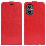 For OnePlus Nord N20 5G R64 Texture Single Vertical Flip Leather Protective Case with Card Slots & Photo Frame(Red)