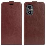 For OnePlus Nord N20 5G R64 Texture Single Vertical Flip Leather Protective Case with Card Slots & Photo Frame(Brown)