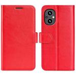 For OnePlus Nord N20 5G R64 Texture Single Horizontal Flip Phone Protective Case with Holder & Card Slots & Wallet& Photo Frame(Red)