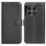 For OnePlus 10 Pro 5G Litchi Texture Horizontal Flip Protective Case with Holder & Card Slots & Wallet(Black)