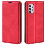 For Samsung Galaxy A53 5G Retro-skin Magnetic Leather Case with Holder & Card Slots & Wallet(Red)