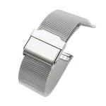 For Huawei Watch GT 2 42mm Stainless Steel Milan Double Buckle Watch Band(Silver)