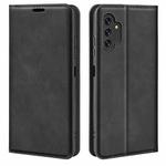 For Samsung Galaxy A13 4G Retro-skin Magnetic Leather Case with Holder & Card Slots & Wallet(Black)