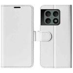 For  OnePlus 10 Pro 5G R64 Texture Single Horizontal Flip Phone Protective Case with Holder & Card Slots & Wallet& Photo Frame(White)