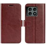 For  OnePlus 10 Pro 5G R64 Texture Single Horizontal Flip Phone Protective Case with Holder & Card Slots & Wallet& Photo Frame(Brown)