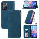 For Xiaomi Redmi Note 11 Retro Skin Feel Magnetic Horizontal Flip Leather Case(Blue)