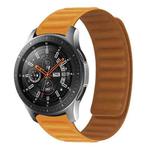 Silicone Magnetic Watch Band For Samsung Galaxy Watch 3 41MM R850(Orange Yellow)