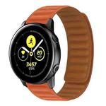 Silicone Magnetic Watch Band For Samsung Galaxy Watch Active(Orange Red)