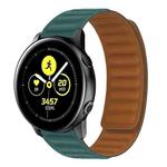 Silicone Magnetic Watch Band For Samsung Galaxy Watch Active(Malachite Green)