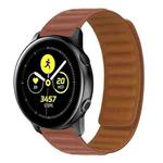 Silicone Magnetic Watch Band For Samsung Galaxy Watch Active(Brown)