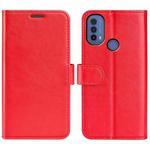 For Motorola Moto E30 / E40 R64 Texture Single Horizontal Flip Phone Case(Red)