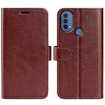 For Motorola Moto E30 / E40 R64 Texture Single Horizontal Flip Phone Case(Brown)