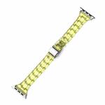 Candy Color Three-Bead Small Waist Strap For Apple Watch Ultra 49mm / Series 8&7 45mm / SE 2&6&SE&5&4 44mm / 3&2&1 42mm(Yellow)