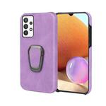 Ring Holder PU Phone Case For Samsung Galaxy A32 4G / A32 Lite(Purple)