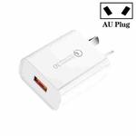 CA-25 QC3.0 USB 3A Fast Charger for Mobile Phone, AU Plug(White)