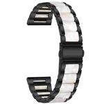 For Huawei Watch GT 3 46mm / GT Runner Three Beads Metal Resin Watch Band(Black White)