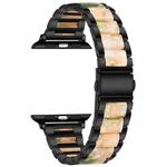 Metal + Resin Watch Band For Apple Watch Ultra 49mm / Series 8&7 45mm / SE 2&6&SE&5&4 44mm / 3&2&1 42mm(Black Pink)