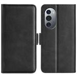 For Motorola Edge X30 Dual-side Magnetic Buckle Leather Phone Case(Black)